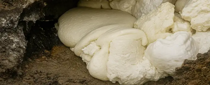 Thermal Dynamics of Polyurethane Foam Expansion in Subsurface Soil Environments