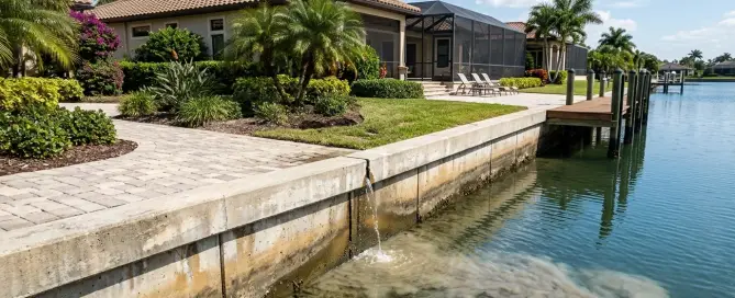 Water Seeping Through Your Seawall at Low Tide What It Means and How to Stop Soil Loss