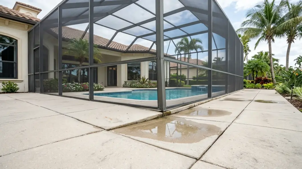 Pool Cage Concrete Leveling in Florida: Fix Uneven Slabs Under Screen Enclosures